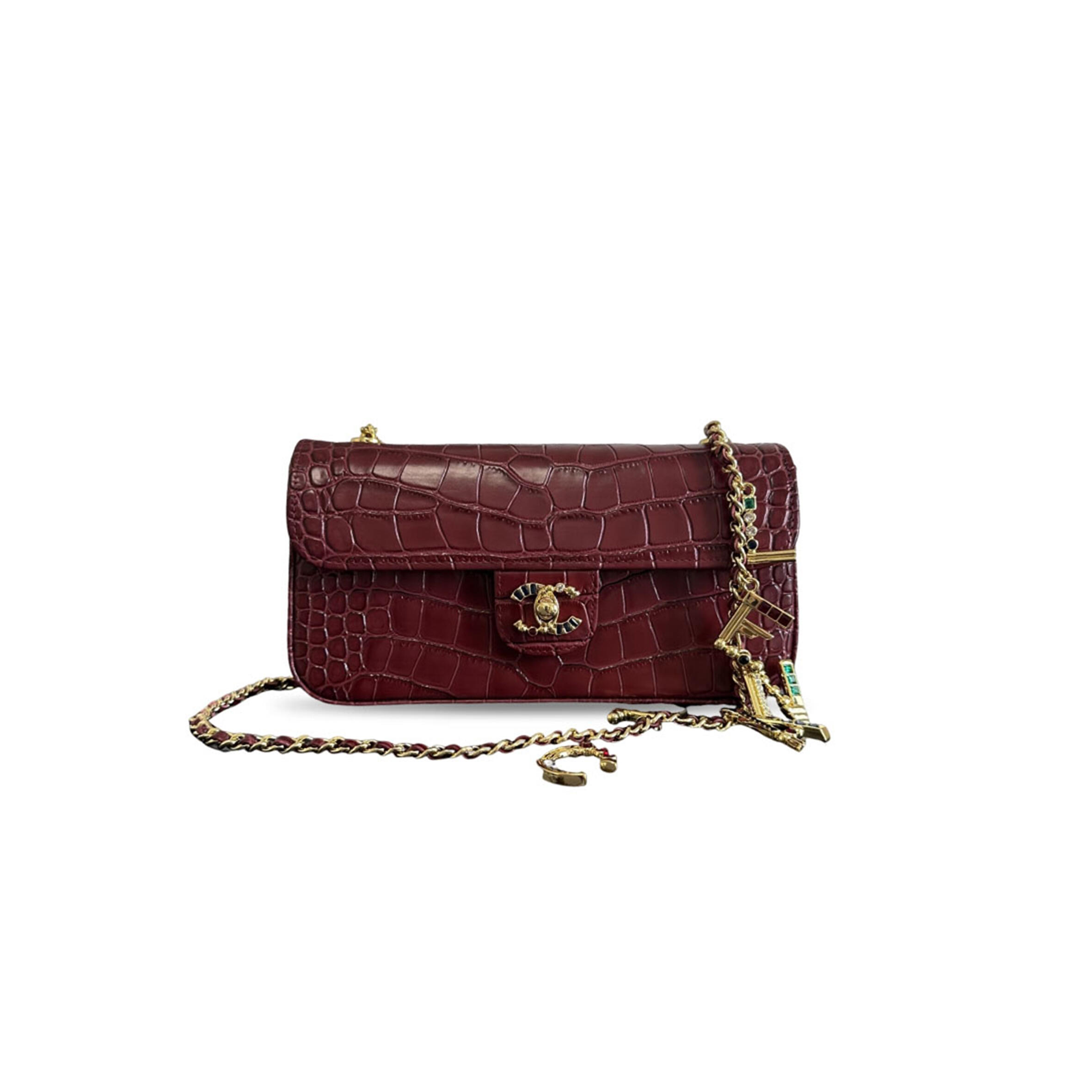 CHANEL MASTER CROCODILE EMBOSSED LEATHER AS6340 (22*12*4cm)